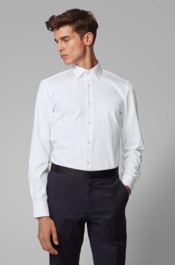 Koszula BOSS Slim Fit Business Białe Męskie (Pl53539)